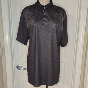 PGA Tour Large Grey Men's Polo with Subtle Textured Front